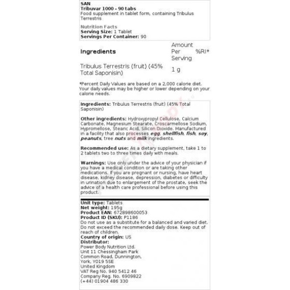 San Tribuvar 1000 San